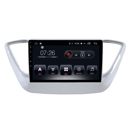 Auto Rádio Hyundai Verna Solaris 2016 2017 2018 GPS USB Bluetooth Android