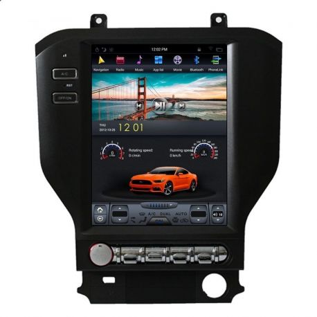 Auto Rádio Ford Mustang GPS Bluetooth USB Multimédia Android Tipo Tesla
