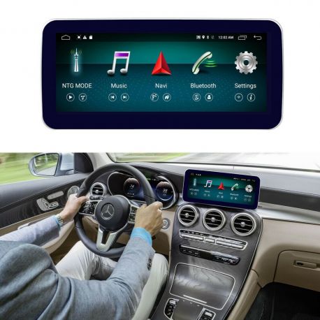 Multimédia Android 10,25" Classe C W205, GLC X253, Classe V W446 e X BR470 com GPS UBS Bluetooth NTG 5.0 e NTG 5.1
