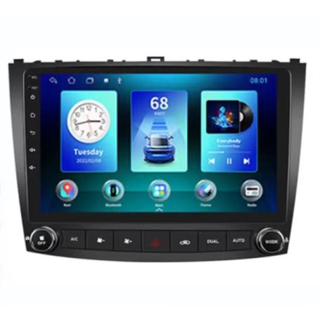Auto Rádio Lexus IS200 GPS Bluetooth USB Caplay & Android Auto 2005 a 2012
