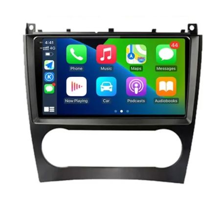 Auto Rádio Mercedes W203 GPS Bluetooth USB Carplay & Android Auto 2004 2005 2006 2007