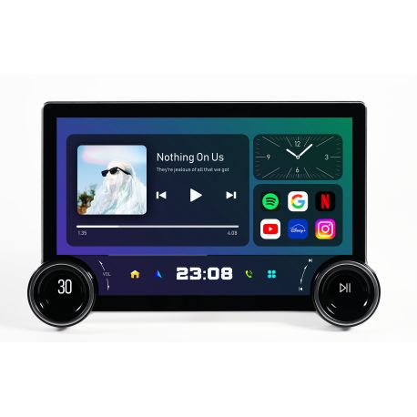 Auto Rádio Android 11,8" 2K Carplay & Andoroid Auto GPS Bluetooth USB